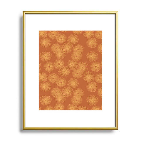 Alisa Galitsyna Orange Nasturtium Seamless Pat Metal Framed Art Print