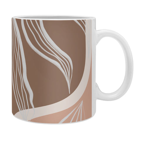 Alisa Galitsyna Organic Shapes Palm Leaves Coffee Mug