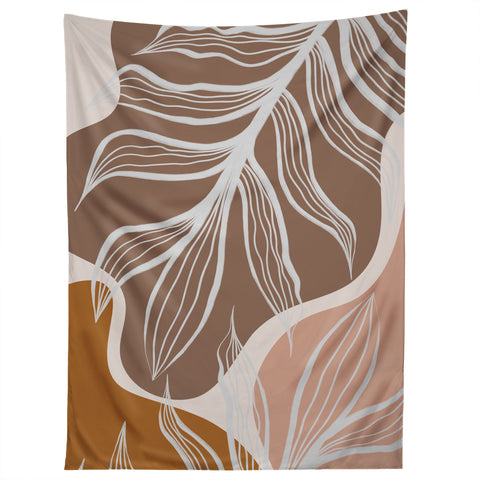 Alisa Galitsyna Organic Shapes Palm Leaves Tapestry