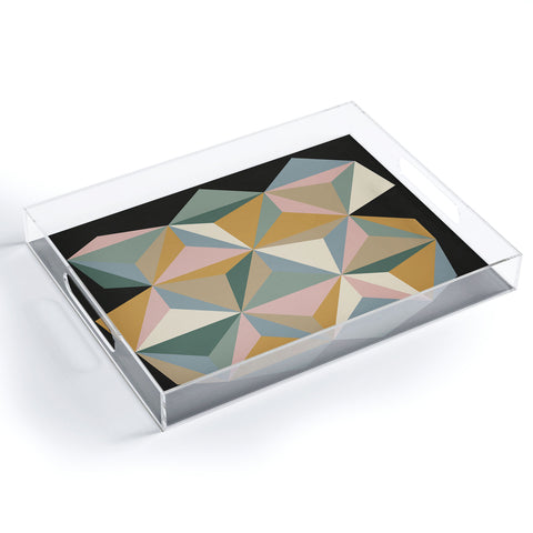 Alisa Galitsyna Pastel Triangles Acrylic Tray