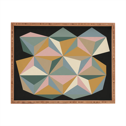 Alisa Galitsyna Pastel Triangles Rectangular Tray