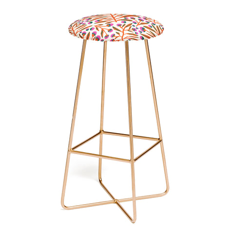 Alisa Galitsyna Red and Pink Berries Bar Stool