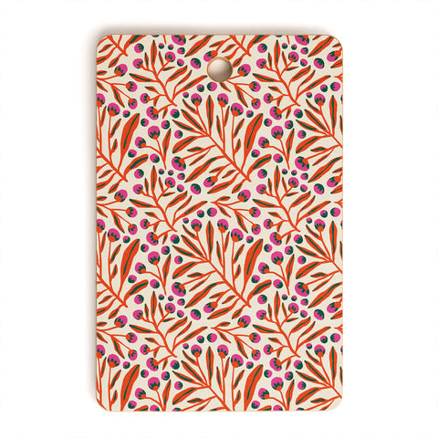 Alisa Galitsyna Red and Pink Berries Cutting Board Rectangle