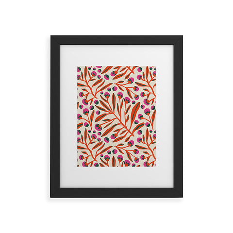 Alisa Galitsyna Red and Pink Berries Framed Art Print