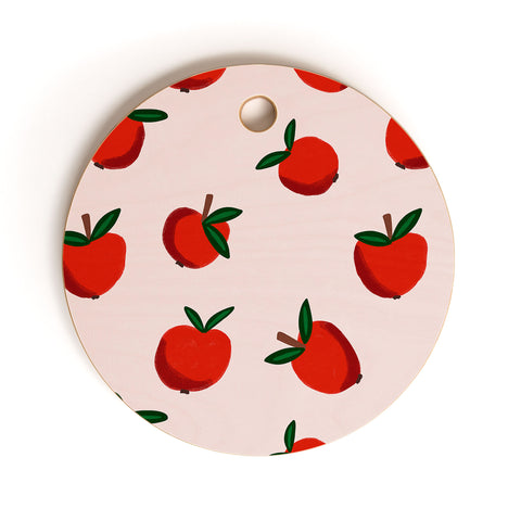 Alisa Galitsyna Red Apples Cutting Board Round