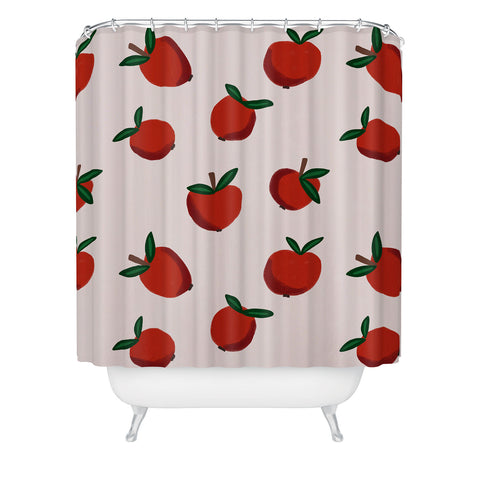 Alisa Galitsyna Red Apples Shower Curtain