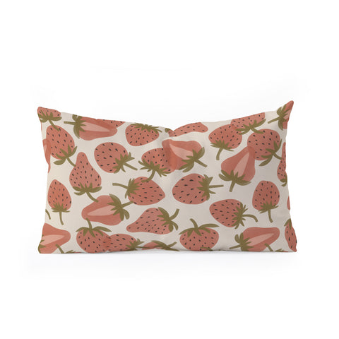 Alisa Galitsyna Strawberry Harvest Oblong Throw Pillow