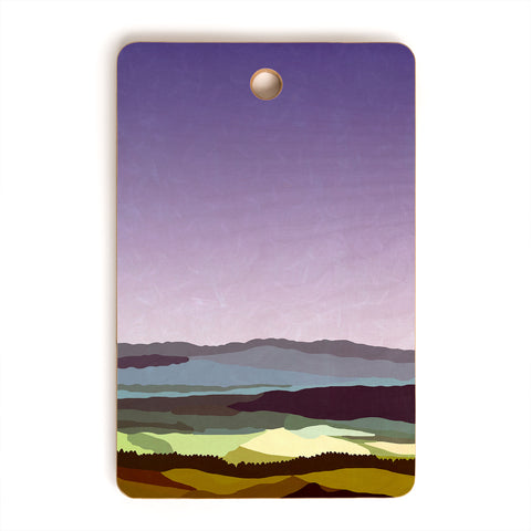 Alisa Galitsyna Sunset over the Valley Cutting Board Rectangle