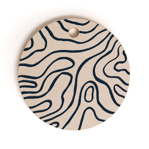 Alisa Galitsyna Topographic Map Cutting Board Round