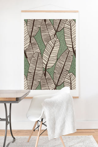 Alisa Galitsyna Tropical Banana Leaves Pattern Art Print And Hanger