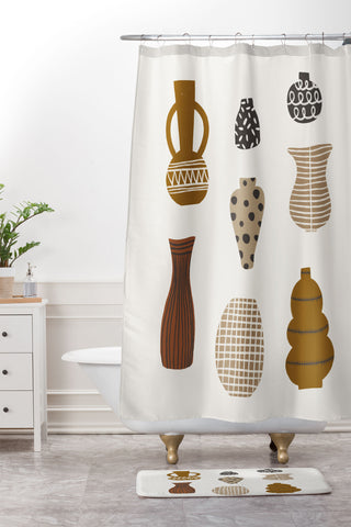 Alisa Galitsyna Vases Pots 2 Shower Curtain And Mat