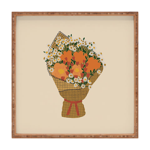 Alisa Galitsyna Wildflower Bouquet 1 Square Tray