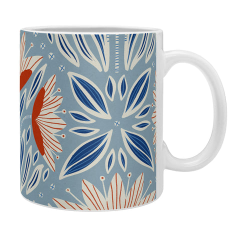 Alisa Galitsyna Wildflowers Cyan Beige Coffee Mug