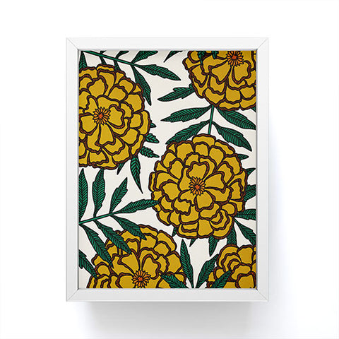 Alisa Galitsyna Yellow Marigolds Framed Mini Art Print