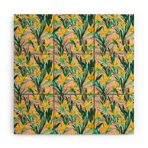 alison janssen Birds of Paradise Party Wood Wall Mural
