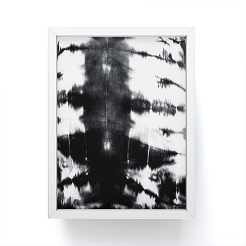 alison janssen black and white shibori Framed Mini Art Print