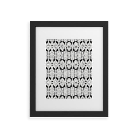 alison janssen elegant bird on spots Framed Art Print