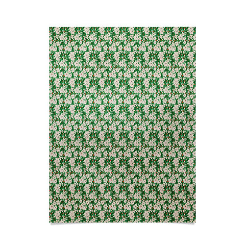 alison janssen Holiday Green Floral Poster