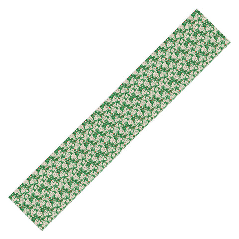 alison janssen Holiday Green Floral Table Runner