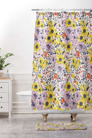 alison janssen Lovely and Wild Shower Curtain And Mat