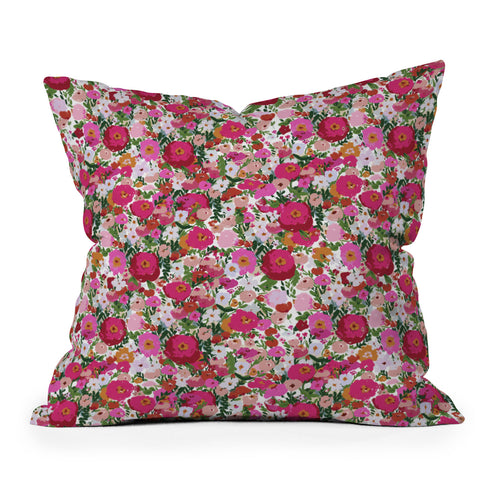 alison janssen Never too many flowers Throw Pillow