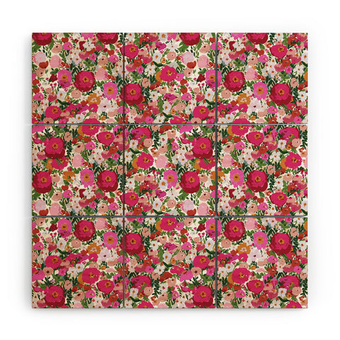 alison janssen Never too many flowers Wood Wall Mural