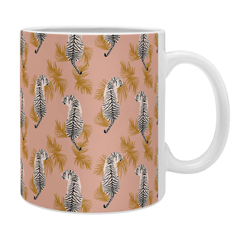 alison janssen Paisley Tiger soft pink gold Coffee Mug