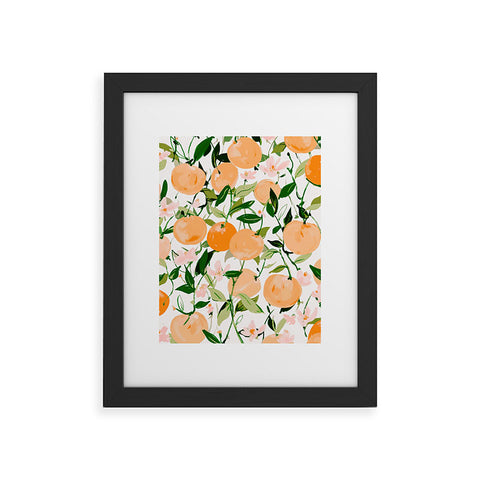 alison janssen Spring Clementines Framed Art Print