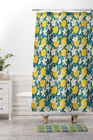 alison janssen tropical hibiscus 2 Shower Curtain And Mat