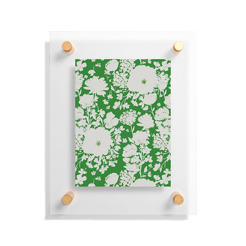 alison janssen White Beauty on Green Floating Acrylic Print