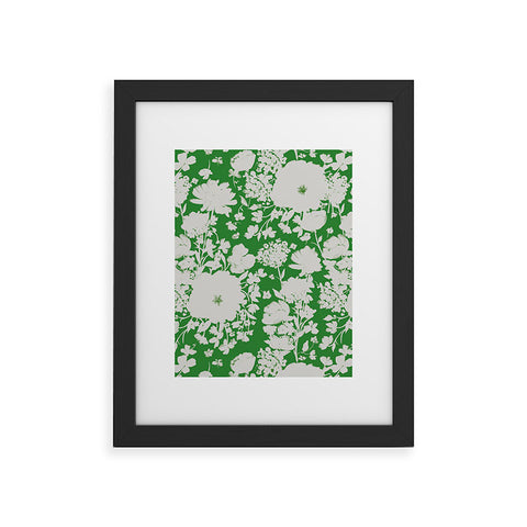 alison janssen White Beauty on Green Framed Art Print