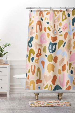 Alja Horvat Abstract Paper Cuts Shower Curtain And Mat