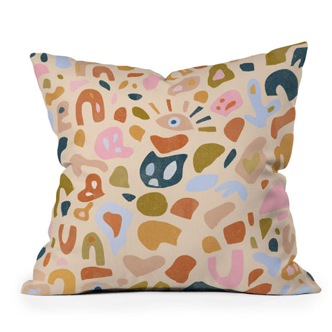 Alja Horvat Abstract Paper Cuts Throw Pillow