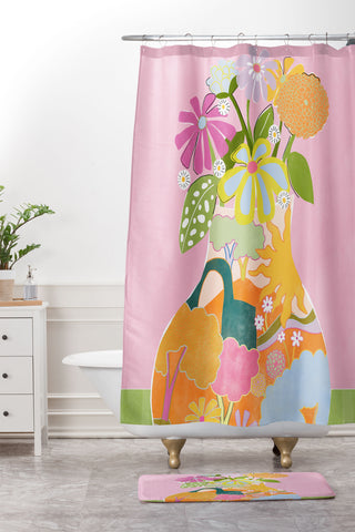 Alja Horvat Colourful Garden Shower Curtain And Mat