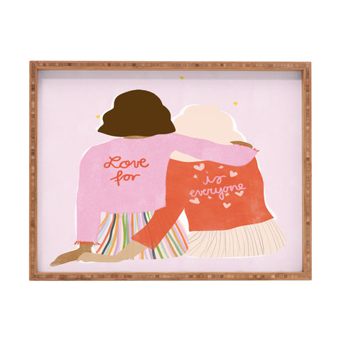 Alja Horvat Love Is For Everyone Rectangular Tray