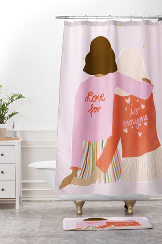Alja Horvat Love Is For Everyone Shower Curtain And Mat