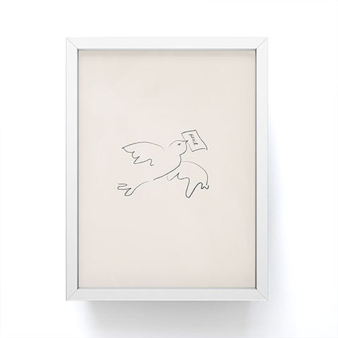 Alja Horvat peace bird Framed Mini Art Print