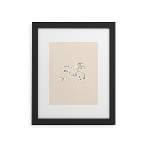 Alja Horvat peace bird Framed Art Print