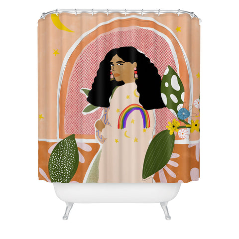 Alja Horvat Rainbow Sweater Shower Curtain