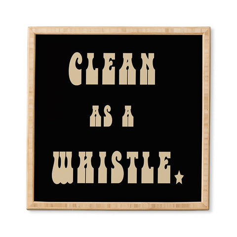 Allie Falcon Clean as a Whistle in Black Framed Wall Art