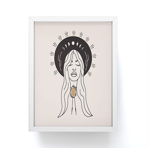 Allie Falcon Desert Angel in Black Cream Framed Mini Art Print