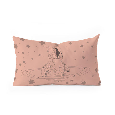 Allie Falcon Janet From Another Planet Oblong Throw Pillow