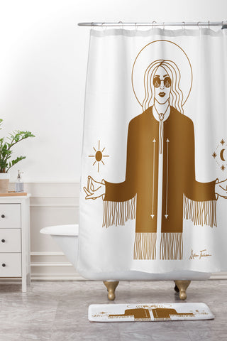Allie Falcon Queen of the Cosmos Shower Curtain And Mat