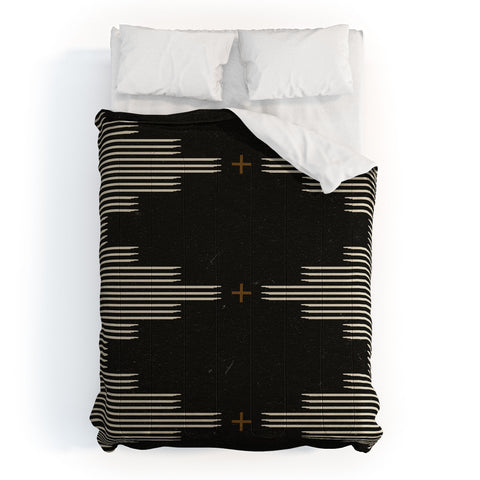 Allie Falcon Southwestern Minimalist Black Comforter