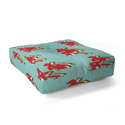 Allie Falcon Space Cowboy Holiday Edition Floor Pillow Square