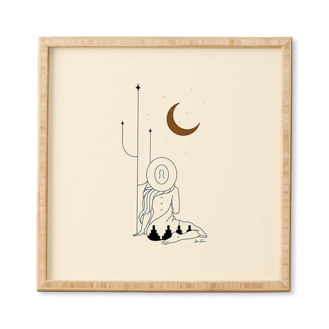 Allie Falcon Talking to the Moon Rustic Framed Wall Art
