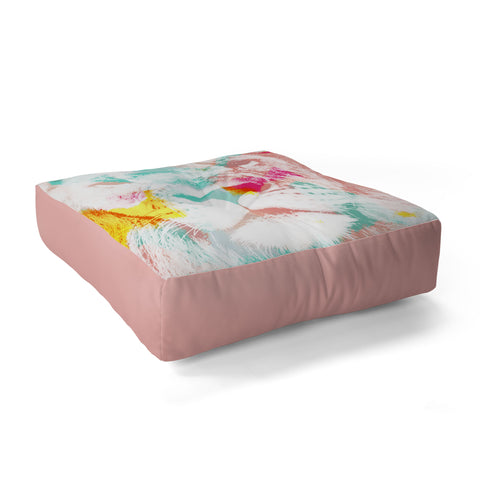 Allyson Johnson Abstract Lion Floor Pillow Square