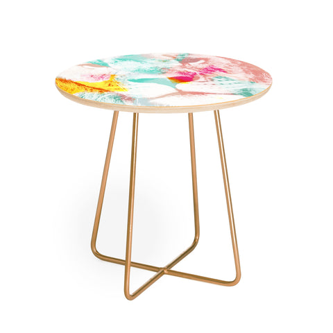 Allyson Johnson Abstract Lion Round Side Table