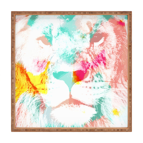 Allyson Johnson Abstract Lion Square Tray