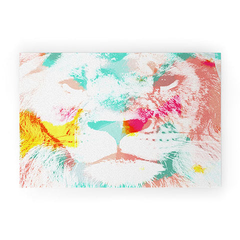 Allyson Johnson Abstract Lion Welcome Mat
